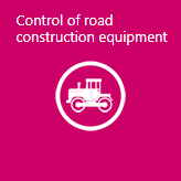 Road construction equipment control (construction of roads, bridges, etc.)